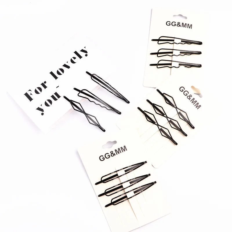 

4Pcs/set headwear hair accessories Hair Clips Bobby Pins Invisible Curly Wavy Grips Salon Barrette Hairpin