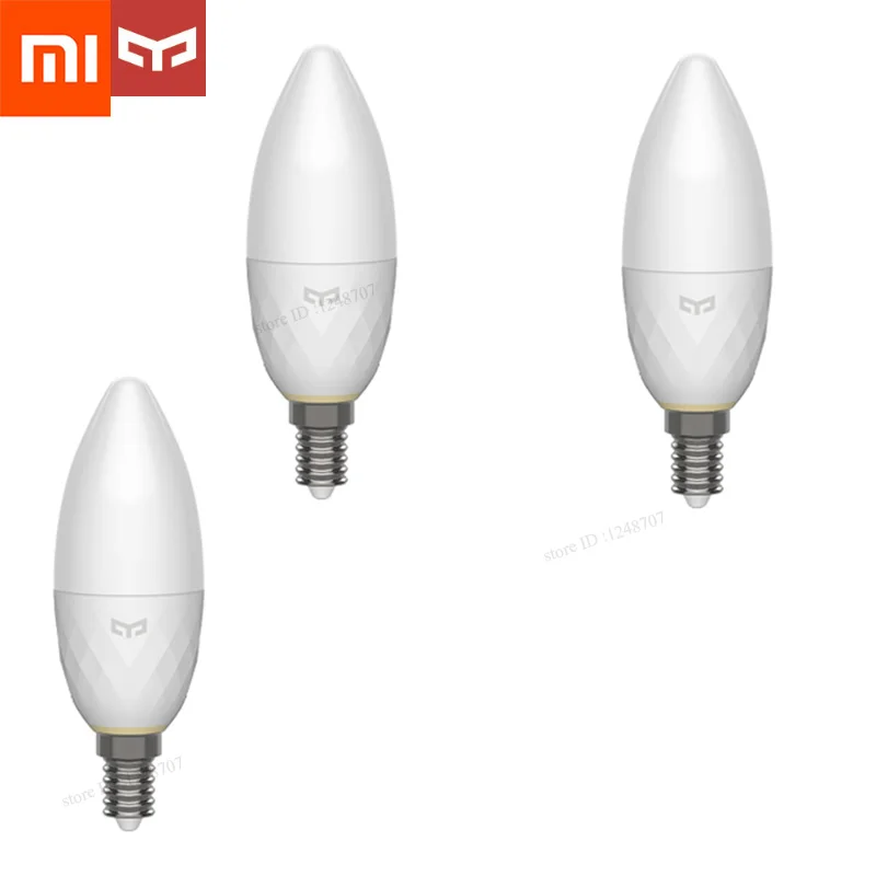 Candle bulb 3 Xiao mi jia Yeelight Интеллектуальный светильник, умный прожектор, умная лампа E14, работает с Yeelight шлюзом для mi Home App - Цвет: Candle bulb 3
