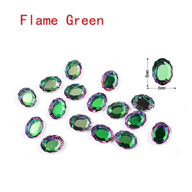 500pcs Shinny Nail Art Rhinestones Oval Mirror Crystal Diamond Glass Gem Stone Strass 3D Charm Jewelry Accessories BIG PACK | Дом и сад