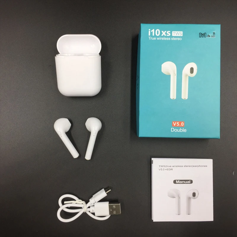 I10 xs tws Беспроводные Bluetooth 5,0 наушники i10 tws спортивные наушники с зарядным устройством pk i7s tws i9s i12 i11