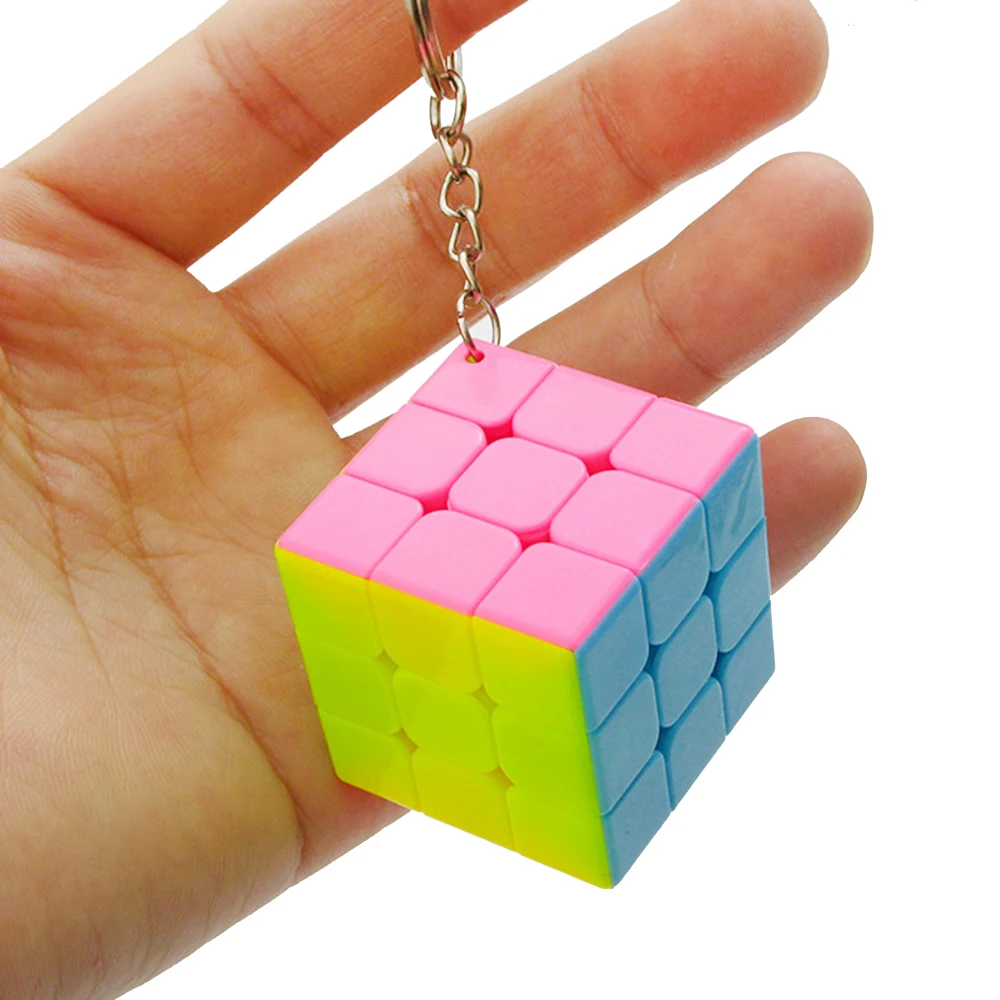 3.5 CM High Quality Speed Yuxin's Magic Cube 3*3*3 On 3x3x3 with Key Ring Chain for Kids Three Layers | Игрушки и хобби
