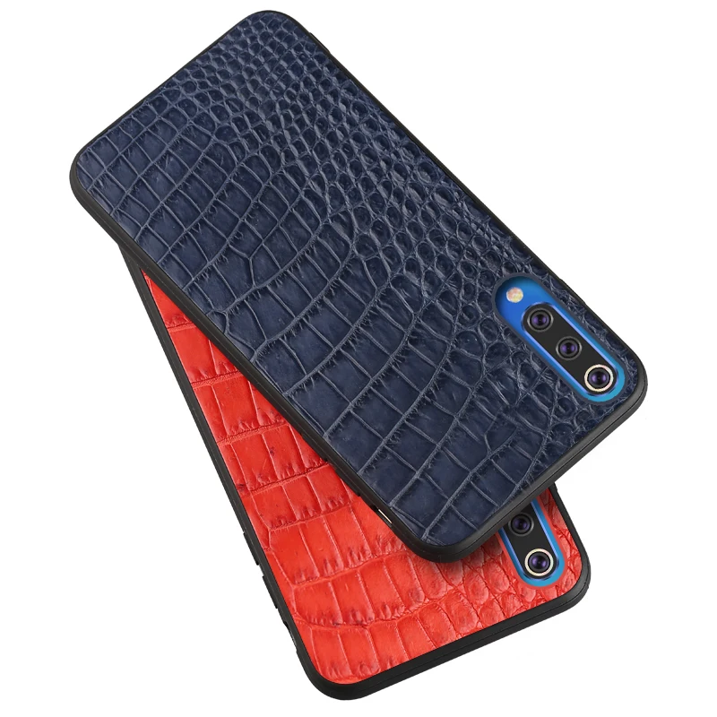 Роскошные кожаные чехлы для Xiaomi 9 9se настоящая крокодиловая кожа задняя крышка для Xiaomi 8 8se 6 6x защита funda для Redmi Note 7
