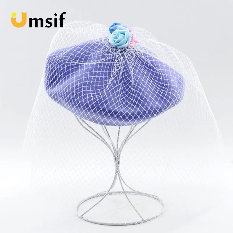 2018 новые брендовые зимние шерстяные женские шапки-береты сетчатые шапки ручной