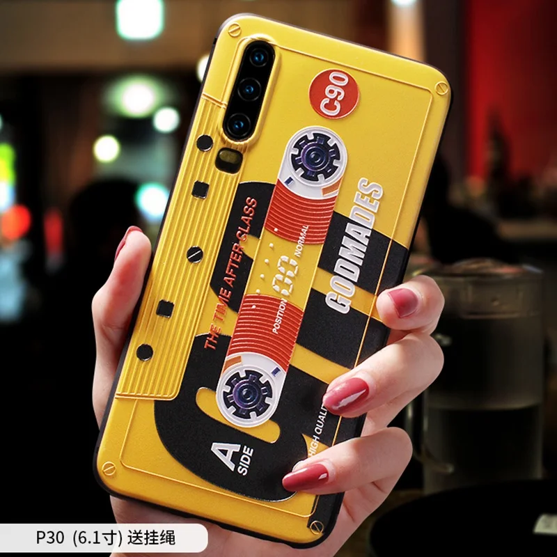Ретро музыкальная лента Классическая Радио Лента рельефный чехол для Huawei P30 PRO