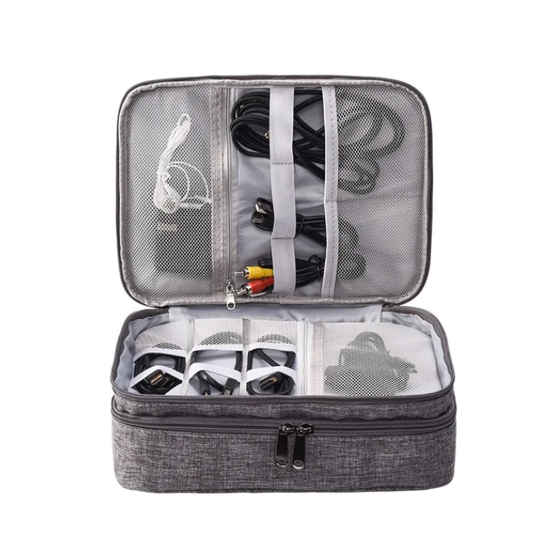 Дорожная сумка электронная цифровая для хранения трехслойная сокровище зарядка