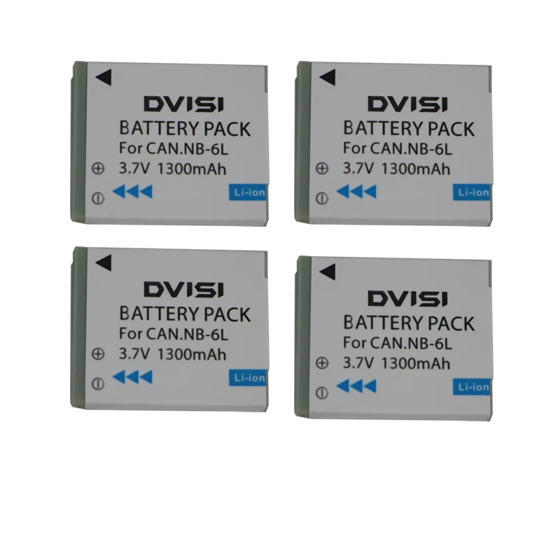 

4pcs NB 6L NB-6LH Li-ion replaceable Battery For Canon Power-shot SX520 HS SX530 SX600 SX610 SX700 SX710 IXUS 85 95 200 210 105