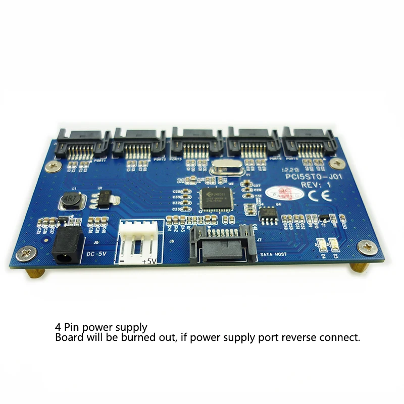 Factory price Adapter Card SATA 1 to 5 Port Converter ( Multiplier ) Riser card | Компьютеры и офис