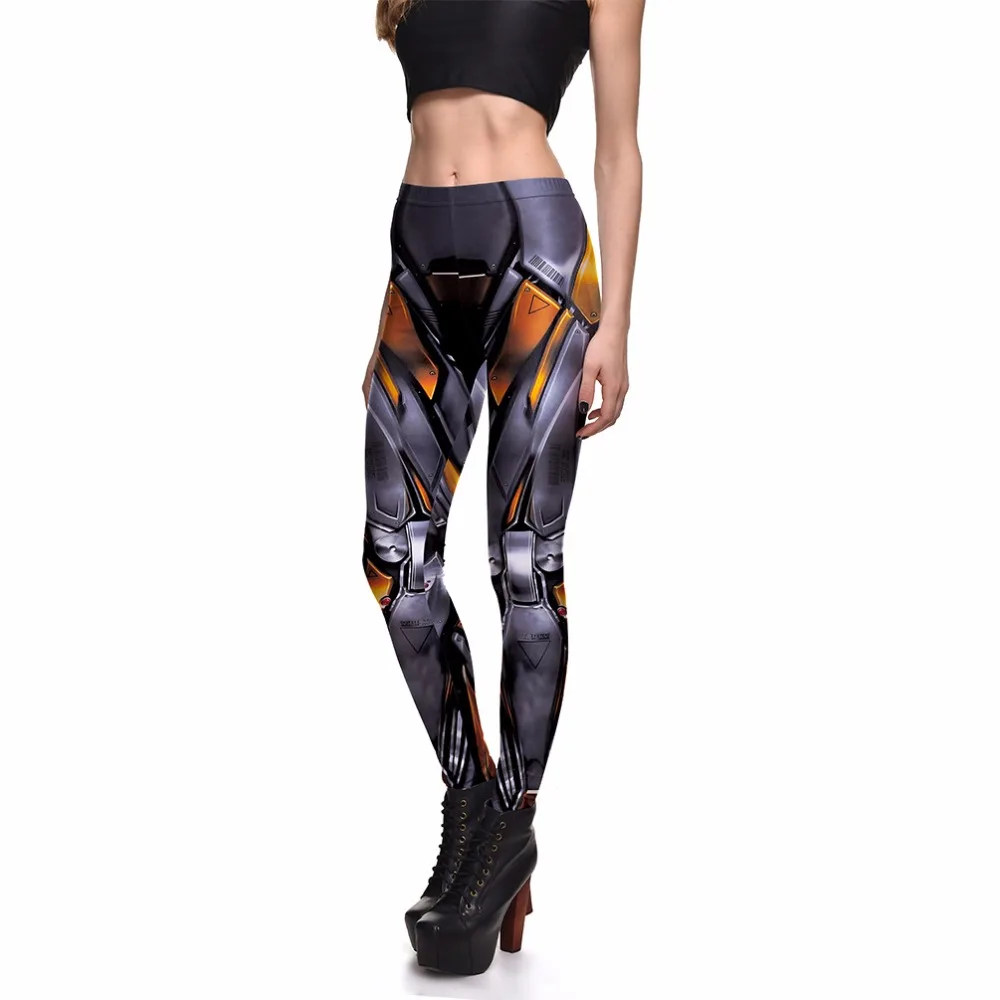 Леггинсы игры машины сексуальные женские Железный кабель черный панцирь робот