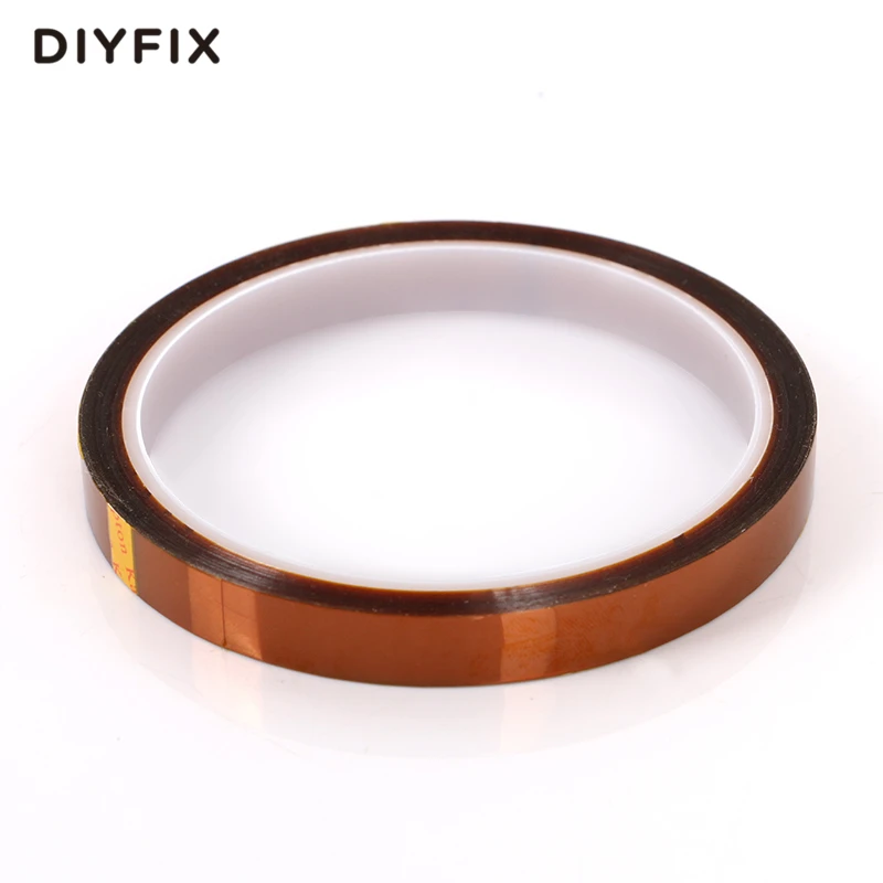 Термостойкая полиимидная лента DIYFIX 10 мм x 33 м высокотемпературная клейкая