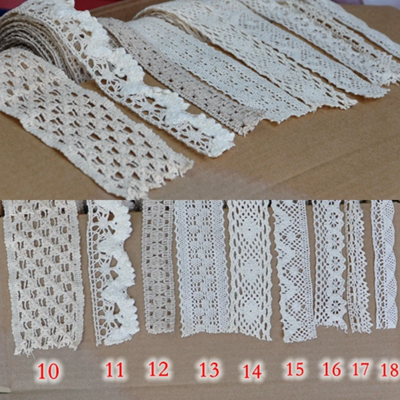 5 ярдов(4,5 м)/партия вышитые хлопковые кружевные Швейные аксессуары для рукоделия ручной работы для одежды/сумки/свадьбы/украшения/скрапбукинга