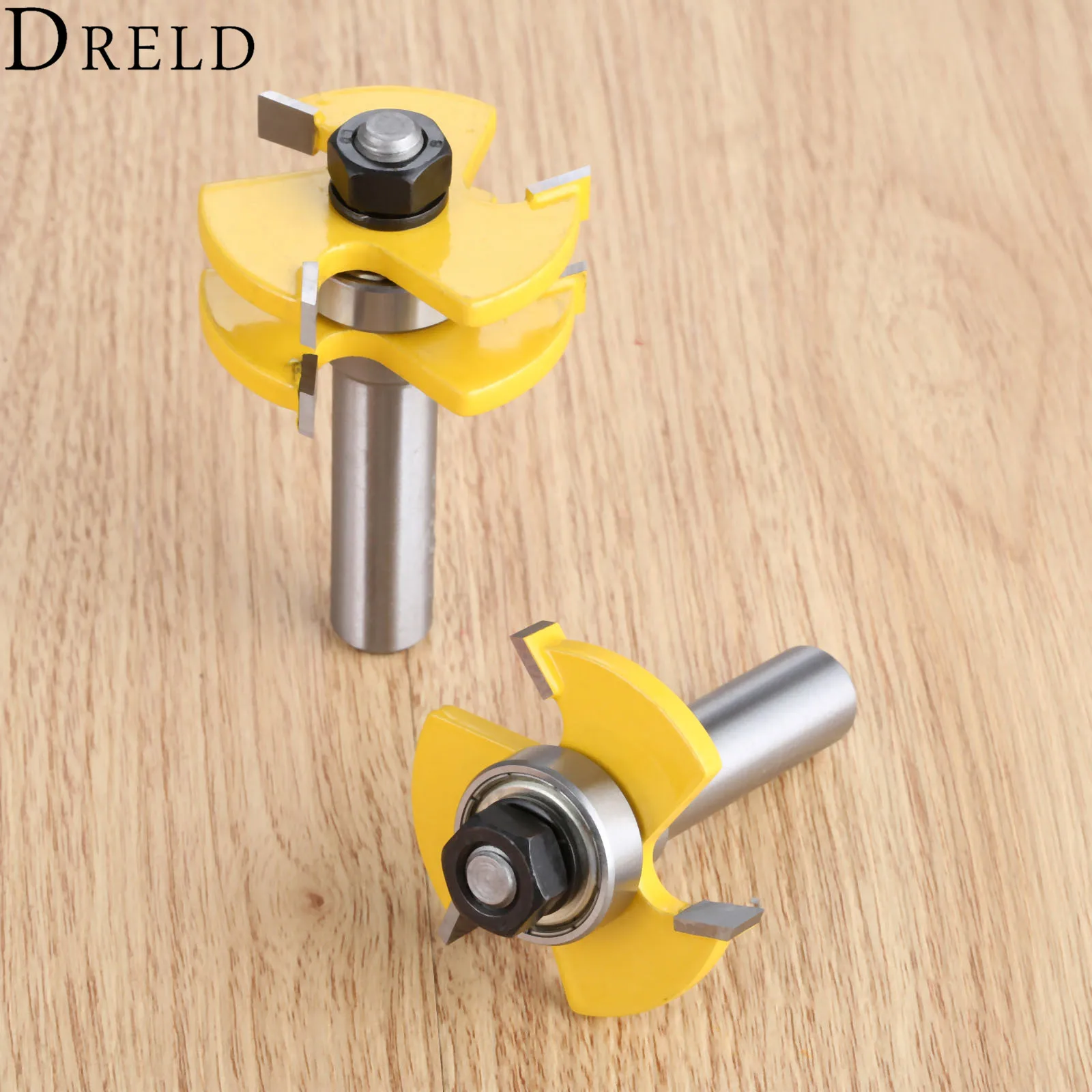 DRELD 2pcs 1/2 &quotхвостовик Язык и паз Соединительный маршрутизатор бит древесины