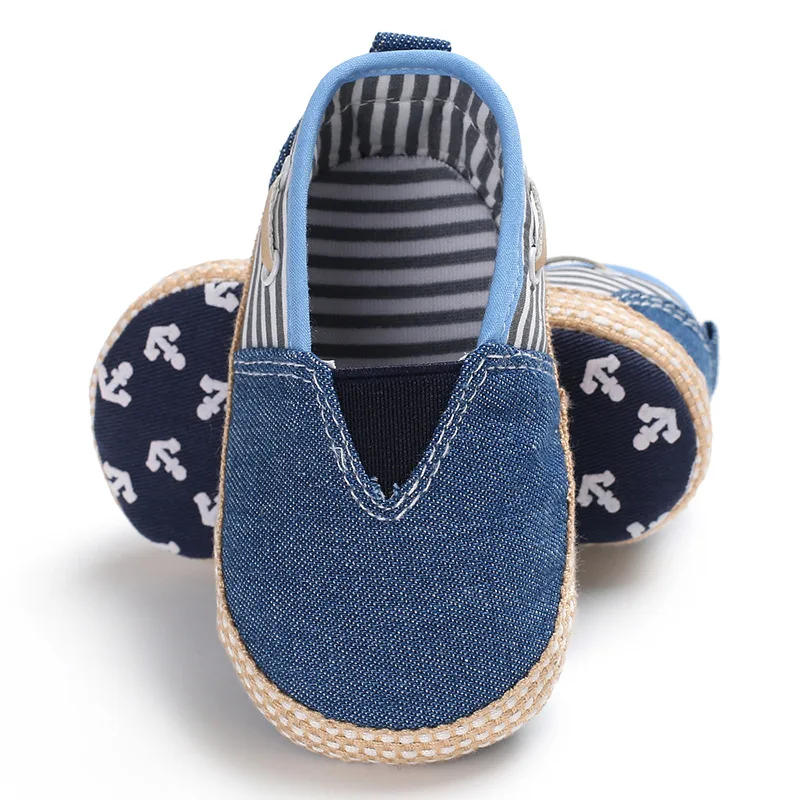 Summer Autumn Infant Baby America Flag Pattern Toddler White Star Print Crib Shoes Kids Anti-Slip Soft Sole First Walkers |