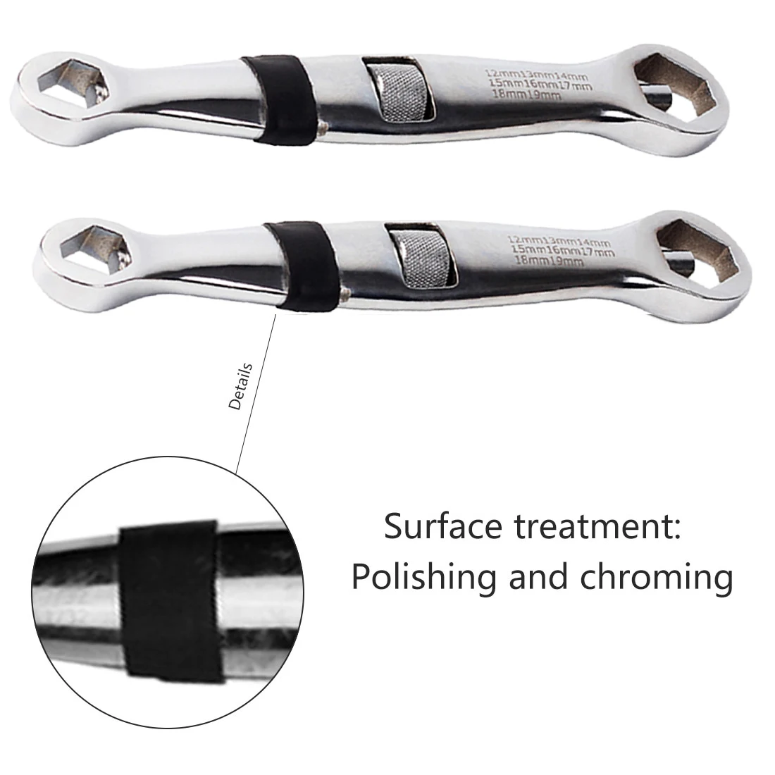 

1pcs 23 In 1 Multifunctional Flexible Type Wrench 4-19mm Adjustable Wrench