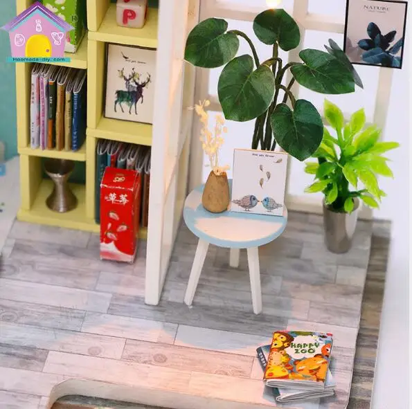 Хонда Кукольный дом DIY Миниатюрный домик модель деревянные игрушки мебели Casa De