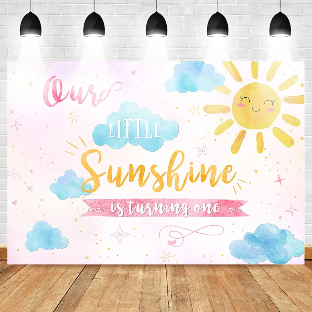 MOCSICKA Sunshine One фон для фотосъемки на день рождения праздничный баннер облако небо