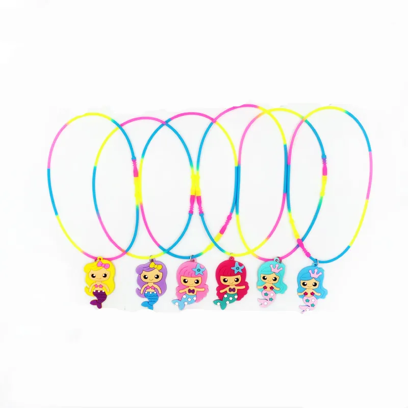 necklace 6pcs Mermaid Set Necklace Keychain Wristband Birthday Party Decorations Kids Mermaid Party Gifts for Kids Party Decorations. Q - Цвет: necklace
