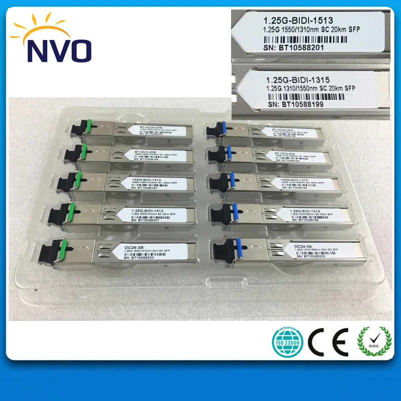 10 пара/лот 1 25G SM WDM 1310/1550 20 км LC волоконный модуль совместимый с кодом Cisco DDM BiDi