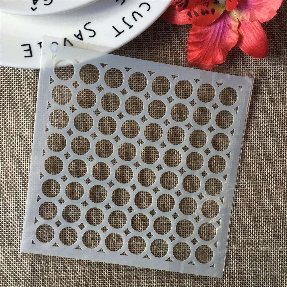 

5" Dot Round Matrix DIY Layering Stencils Wall Painting Scrapbook Coloring Embossing Album Decorative Paper Card Template