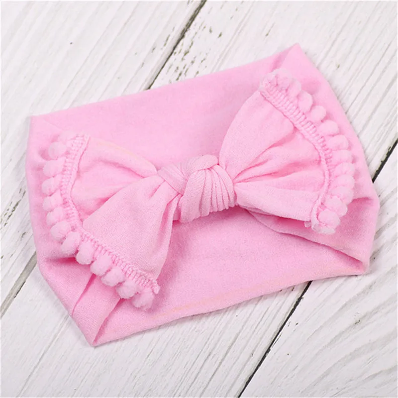 baby headband green Новорожденный нейлон Детские повязка на голову для малышей детей Бант Детская повязка на голову тюрбан с бантом аксессуар, лента для волос - Цвет: baby headband green