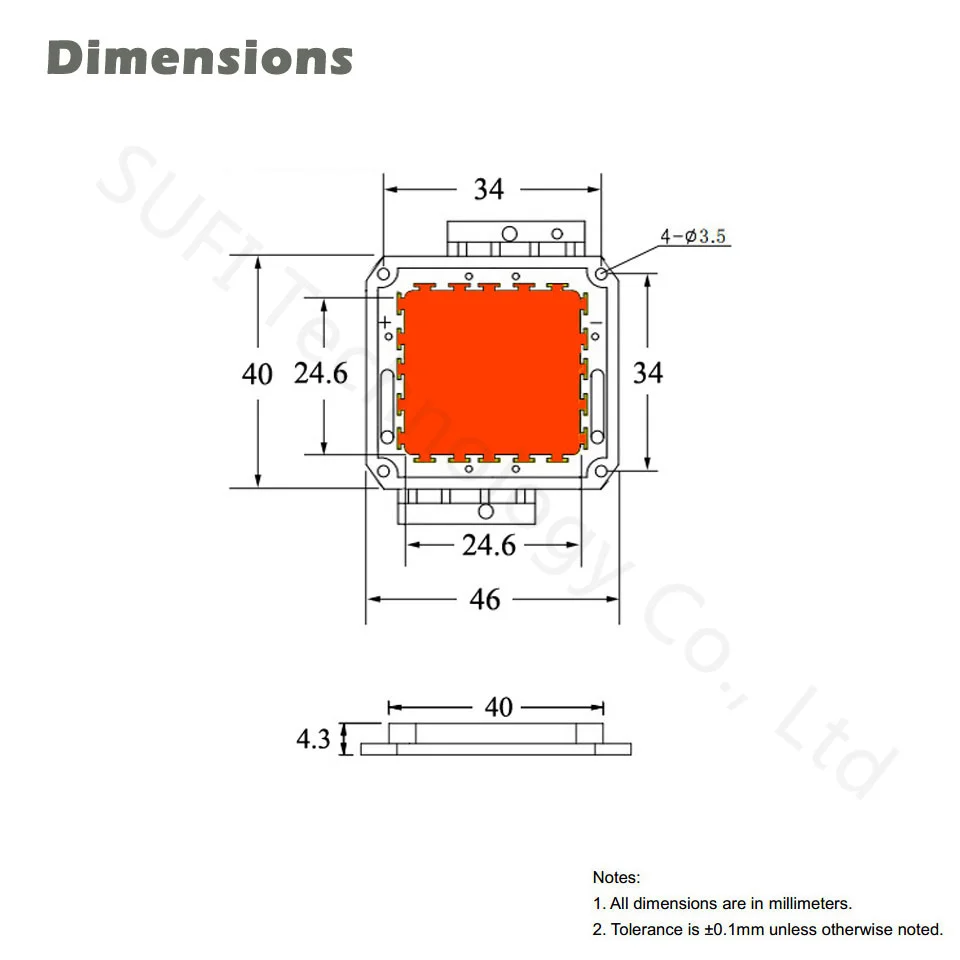 DC12V светодиодный чип для выращивания 20 Вт 30 Вт 50 Вт полный спектр 380-840nm 20 30 50 Вт светильник для комнатных растений овощи и выращивание фруктов