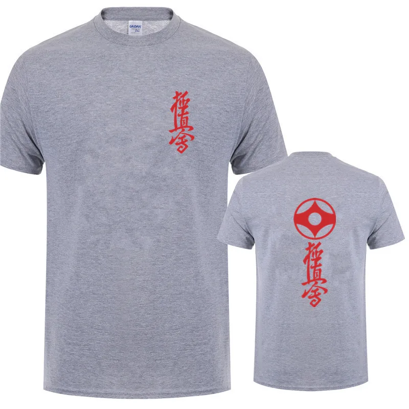 Мужская футболка с короткими рукавами Kyokushin хлопковая Футболка для карате