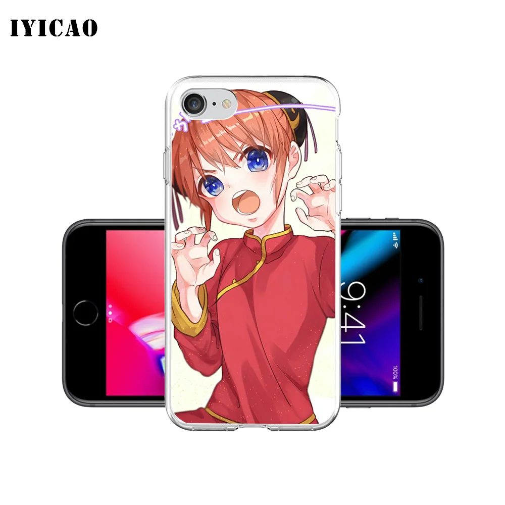 IYICAO Kagura Sadaharu gintama Soft Silicone Phone Case for iPhone X XR XS MAX 6 6s 7 8 Plus 5 5S SE TPU Cover | Мобильные телефоны