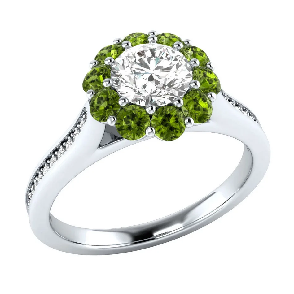 

Huitan Romantic Flower Finger Ring Fashion Birthday New Year's Gift For Girlfriend Daily Accessories Plant Ring For Women Hot