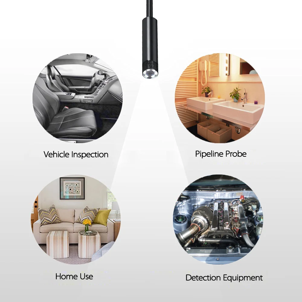 Wifi беспроводной Эндоскоп бороскоп Водонепроницаемая инспекционная змея камера