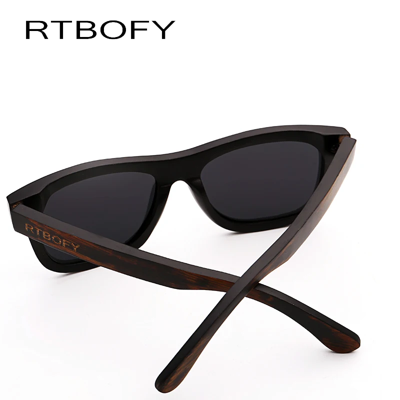 RTBOFY деревянные солнцезащитные очки мужские бамбуковые винтажные HD поляроидные