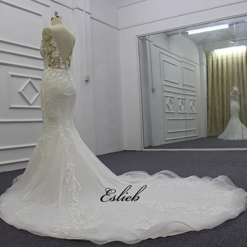 Eslieb/ ; свадебные платья с глубоким v-образным вырезом; большие размеры; свадебное платье; Vestido de Noiva; свадебные платья