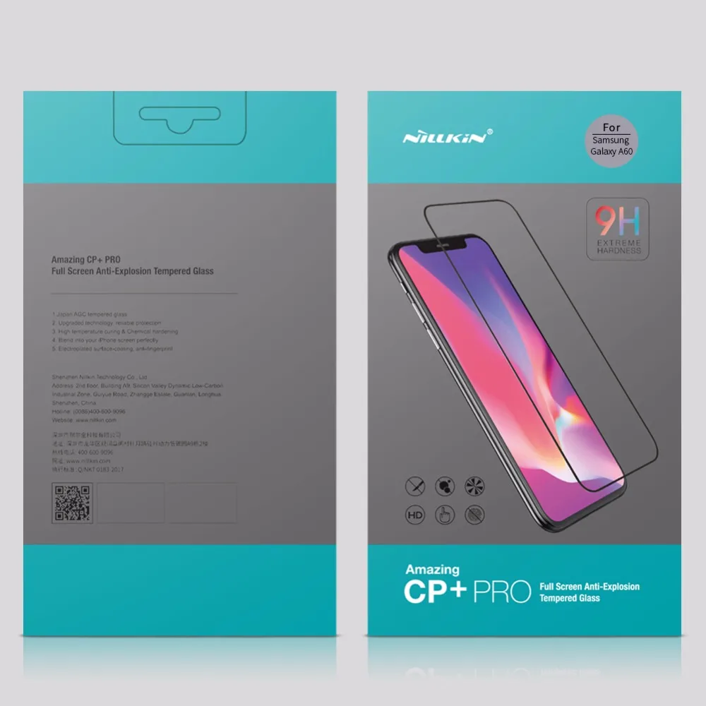 Закаленное стекло Nillkin Экран протектор для samsung Galaxy A60 противовзрывная защитная пленка CP+ PRO 2.5D полное защитное покрытие, Стекло