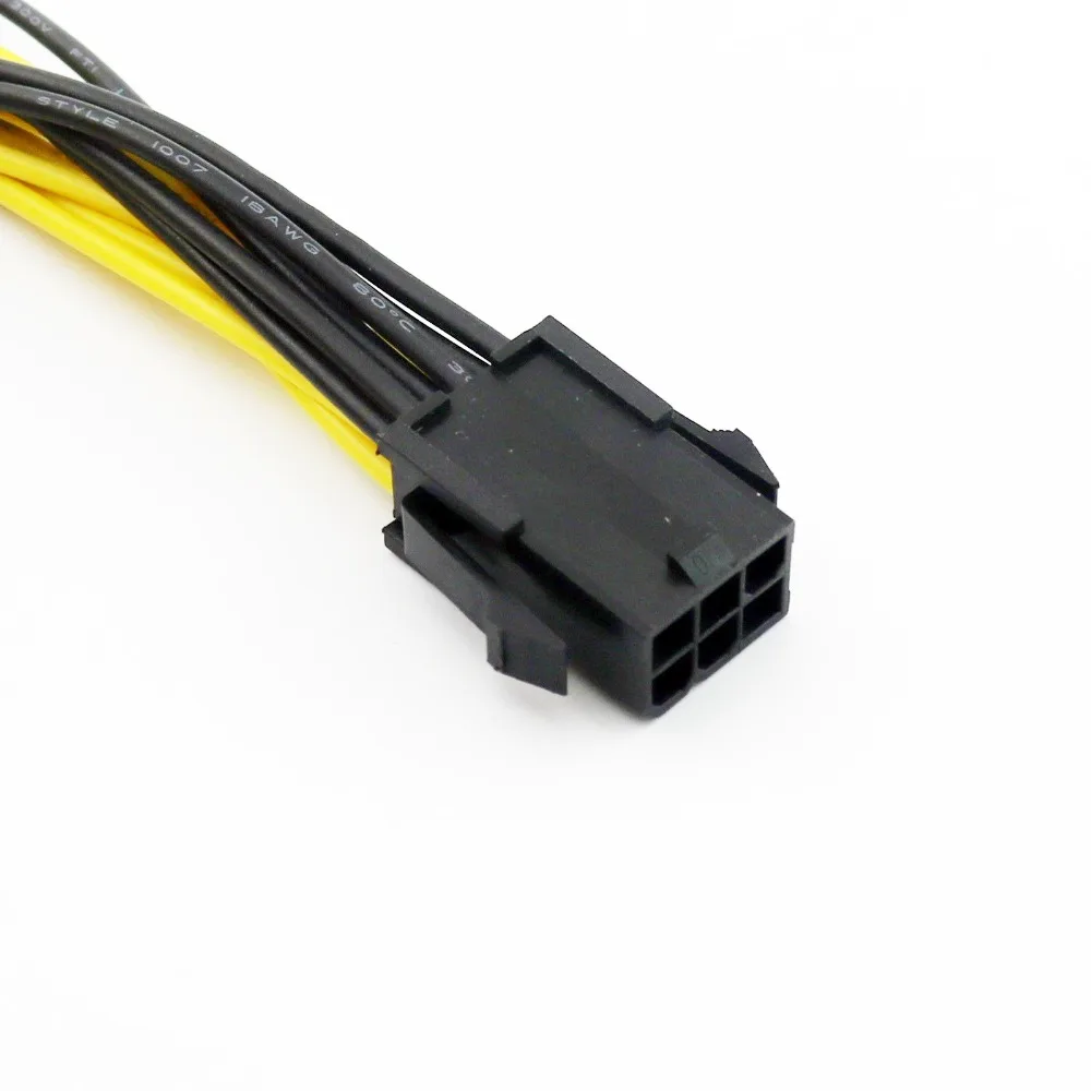 1x PCI E 6 Pin к двойному + 2 8 pin видео Мощность Y сплиттер адаптер Соединительный кабель