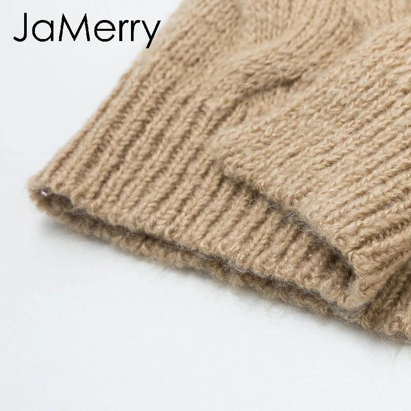 JaMerry, винтажный зимний мохер, длинный кардиган, вязаный свитер, женский джемпер с длинным рукавом, кардиган, Повседневная Уличная одежда, femme