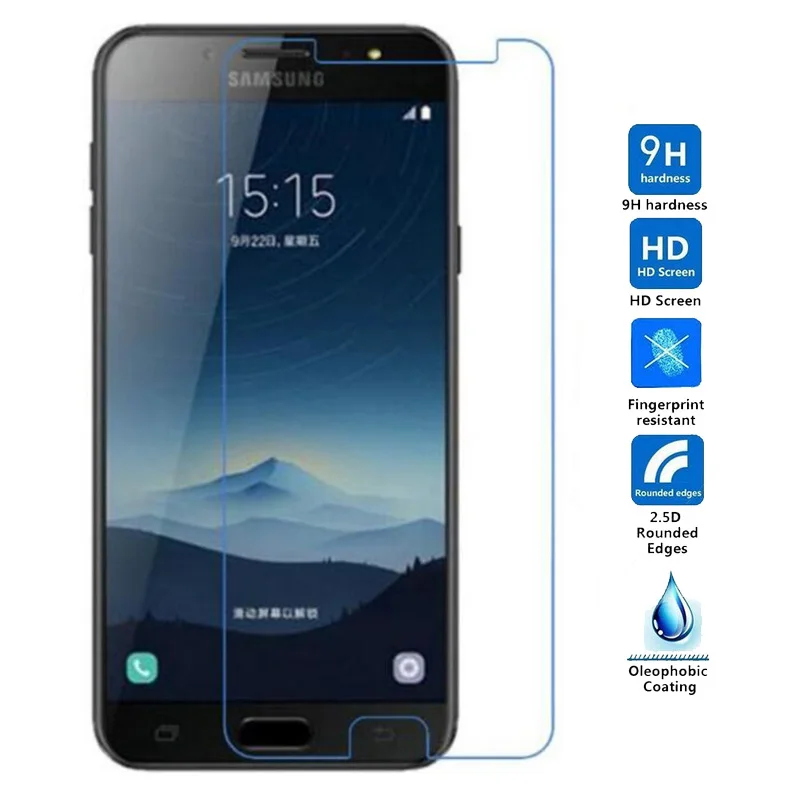 Закаленное стекло для Samsung Galaxy C8 Защитная пленка чехол телефона|Защитные стёкла и
