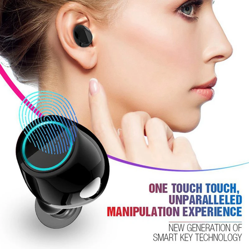 Беспроводные наушники Bluetooth TWS 5 0 стерео с микрофоном спортивная Гарнитура для