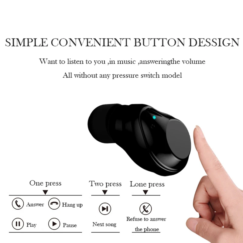 TWS X6 Bluetooth наушники Twins портативные беспроводные мини Стерео с зарядным