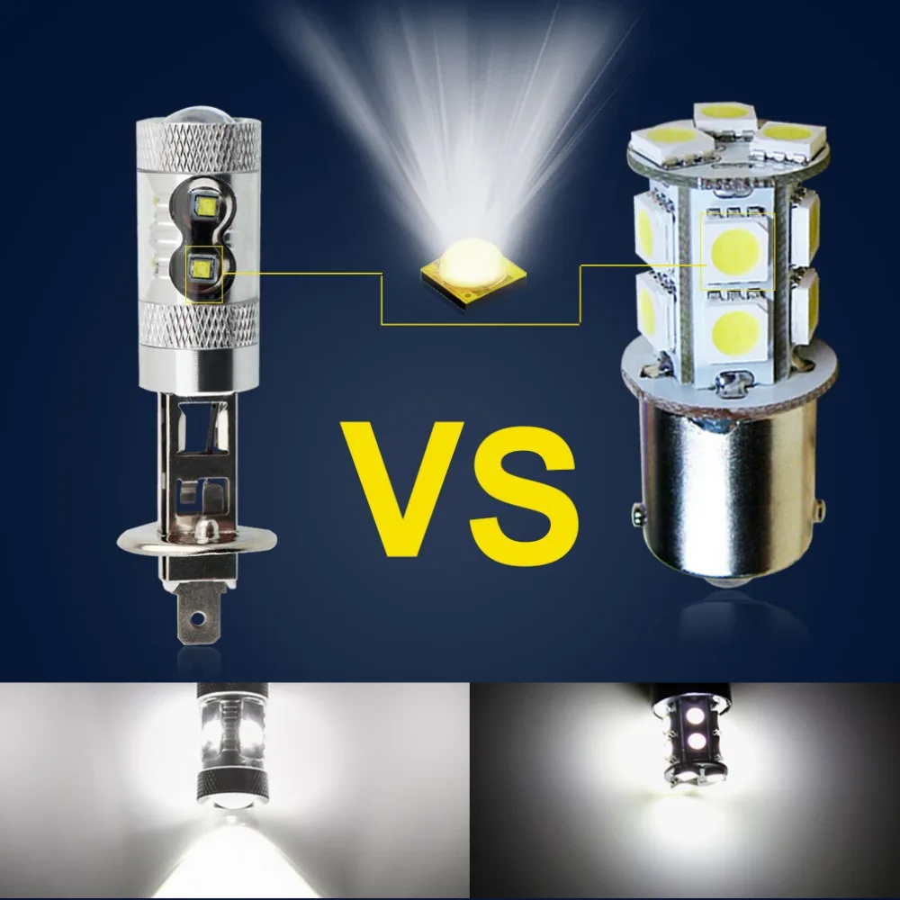 2 шт. Автомобильные светодиодные лампы H1 12 В 60 Вт 6000 К|car light bulbs|bulb 12vh1 cree |