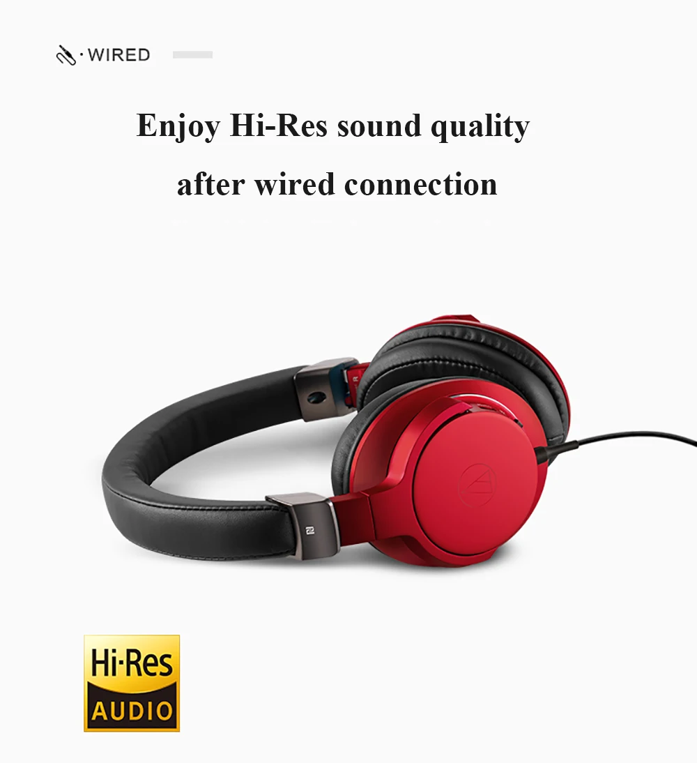 Оригинальные наушники Audio-Technica ATH-AR5BT, Bluetooth, музыкальные Проводные/беспроводные складные наушники с пультом дистанционного управления, микрофон Hi-Res Hifi