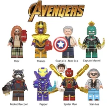 Фигурки из Legoed Marvel фигурки героев мультфильма Мстители 4