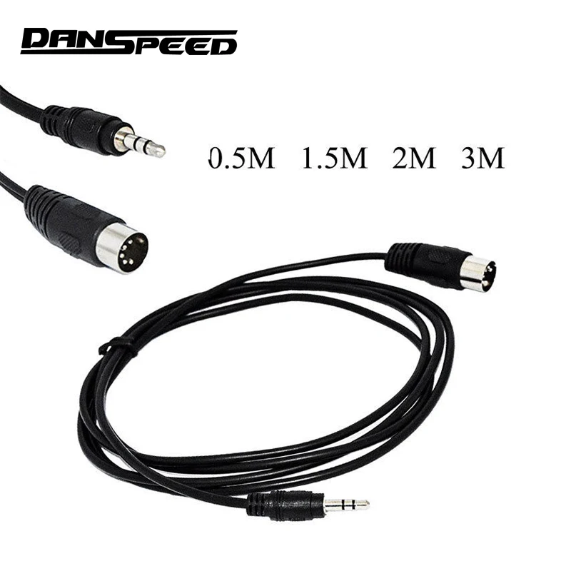 DANSPEED 0 5 M 1 2M 3M USB 5P Din миди с разъемом папа до 3 мм 1/8in ТРС стерео штекер аудио кабель