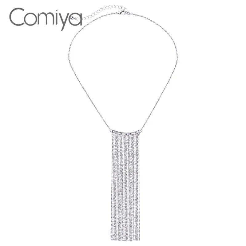 Comiya модное ожерелье s для женщин заявление Kolye индийский Bijoux длинные звенья кулон