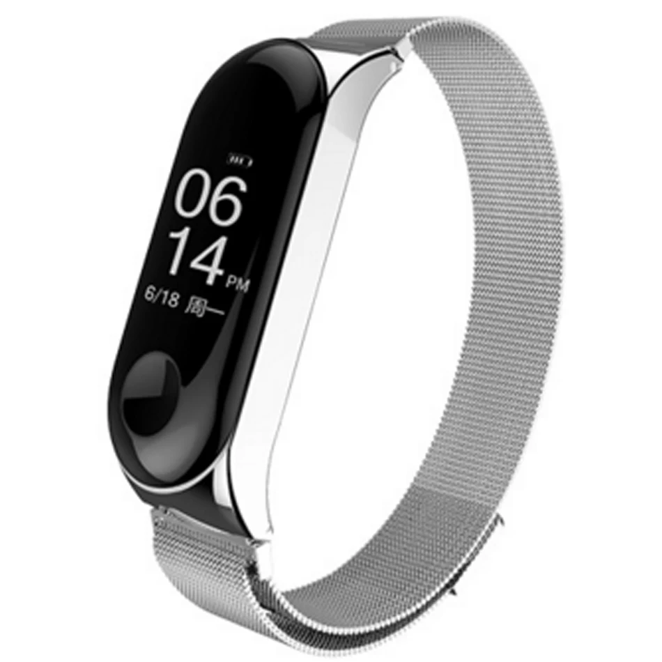 ZXJXWBTOP Metal Milanese Loop Stainless Steel For Mi Band 3 Bracelet Wrist Strap Xiaomi | Электроника