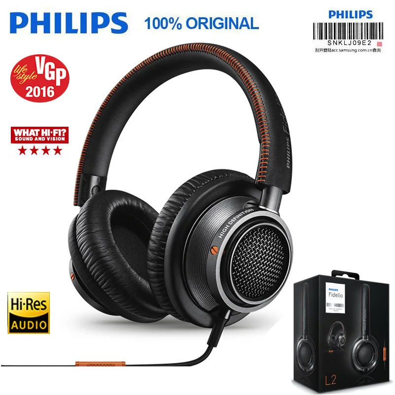 Оригинальные Наушники Philips L2BO, HIFI гарнитура, лучший продукт в году с 40 мм мощным приводом для xiaomi huawei