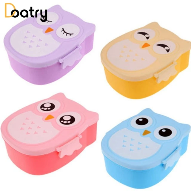 Милый мультяшный детский пластиковый Ланчбокс набор столовых приборов для детей