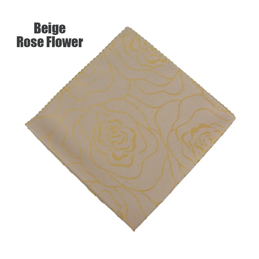 Beige Rose Flower Новое поступление Золотой Желтый/кофейный/красный 1" квадратная скатерть для ресторана отеля вечерние салфетка домашняя салфетка 10 шт./партия - Цвет: Beige Rose Flower