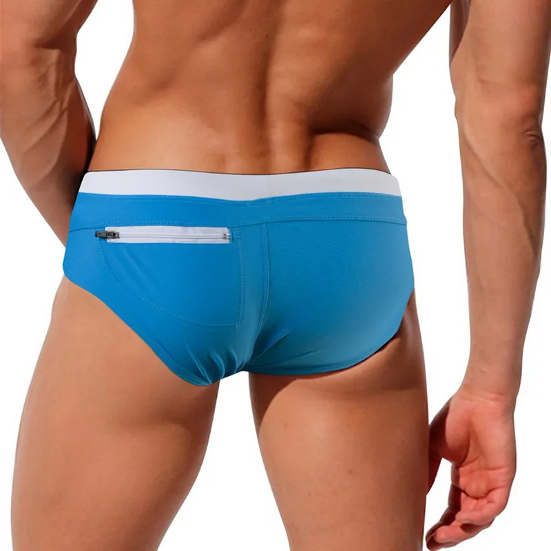 Summer Men Swim Briefs Tether Sexy Swimsuits Gay Swimwear Bikini Mens Swimming Shorts Surf Board Low Rise Bathing Trunks | Спорт и