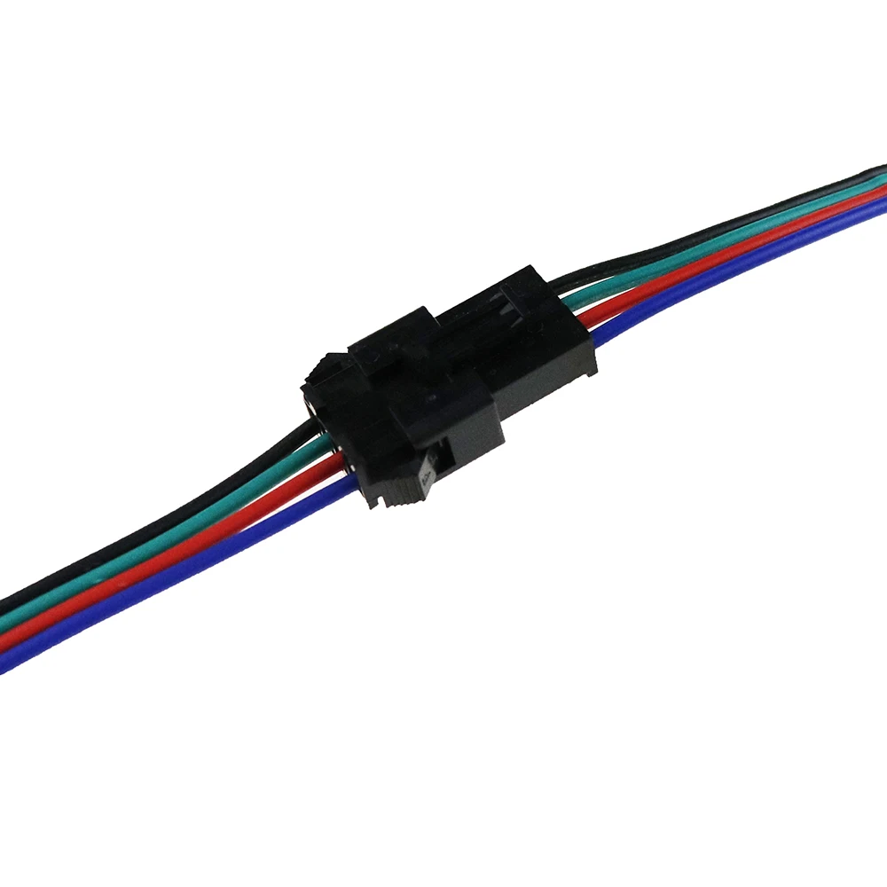 50 комплектов 4 контактный разъем JST Штекерный гнездовой кабель для SMD 5050/3528 RGB