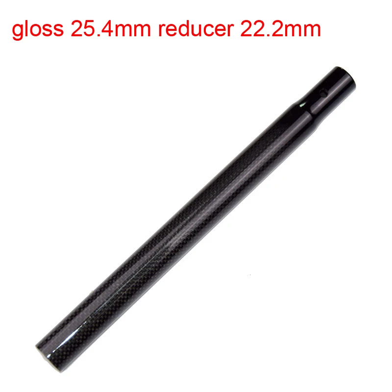 gloss 25.4 with 22.2 Скользящий автомобильный скутер, балансировочный велосипед, матовый блесек для губ, 3 K, полностью углеродное волокно, велосипедный Подседельный штырь, редуктор трубы 25,4/27,2*22,2 мм - Цвет: gloss 25.4 with 22.2