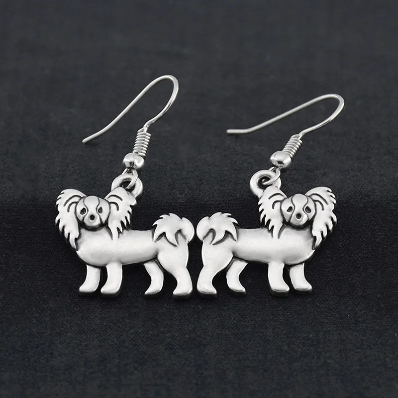 Винтажные 3D серьги-капельки из папильона длинные серьги для собак и домашних