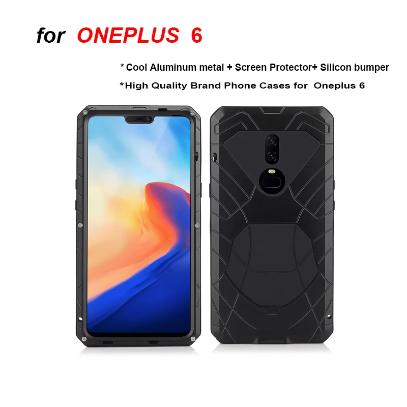 Чехол для Oneplus 7 Pro алюминиевый металлический защитный чехол экрана из стекла